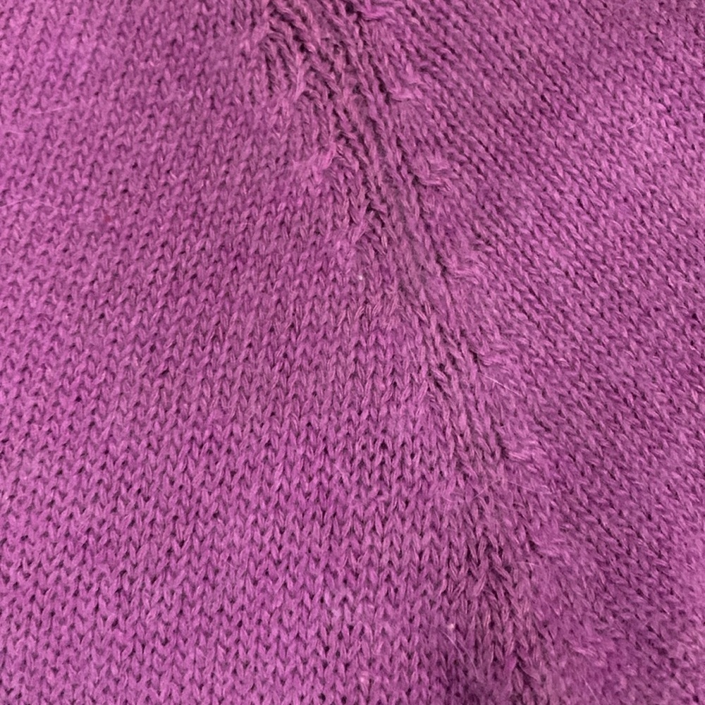 Vintage Nuggets Coquette Silk Angora Lambswool Cow Neck Purple Sweater Small - Picture 4 of 10